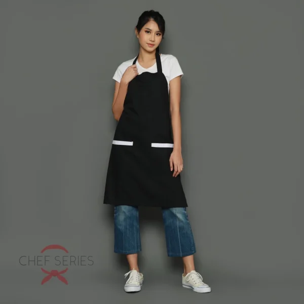 Chef Series Exclusive Full Panjang Apron - Hitam - Image 2