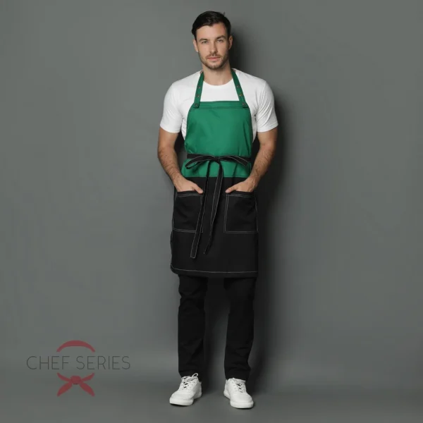 Chef Series Quartz 2 Tone Full Panjang Apron - Image 2