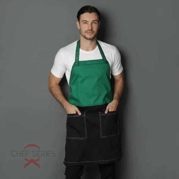 Chef Series Quartz 2 Tone Full Panjang Apron - Image 3