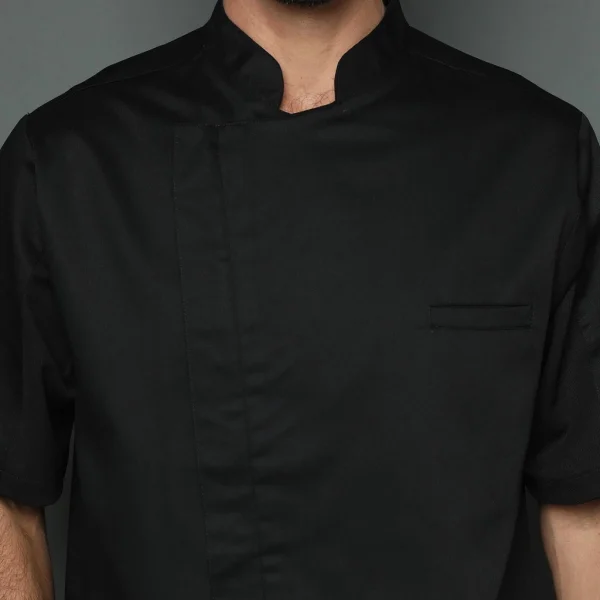 Chef Series Elite Series Tangan Pendek Baju Koki - Hitam - Image 6