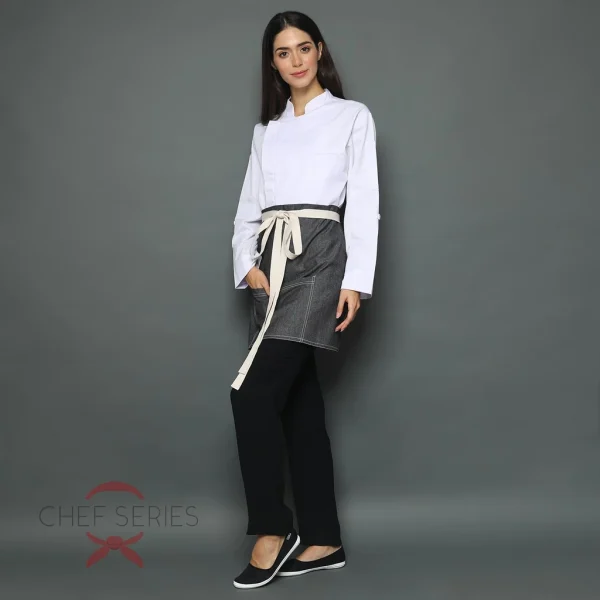 Chef Series Gold Denim Y Series Half Pendek Apron - Image 4