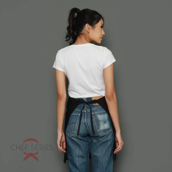 Chef Series Basic Half Pendek Apron - Hitam - Image 4