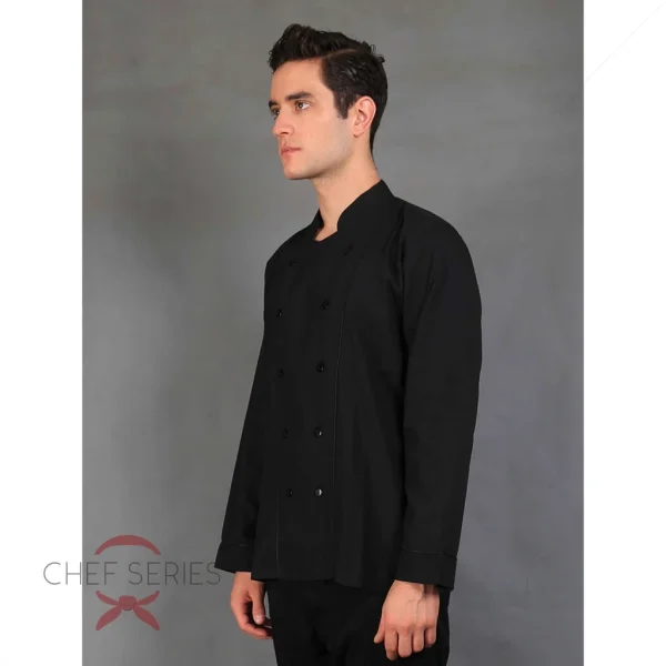 Chef Series Basic Tangan Panjang Baju Koki - Hitam - Image 4
