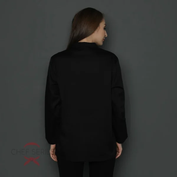 Chef Series Chrome Snap Series Tangan Panjang Baju Koki - Hitam - Image 6