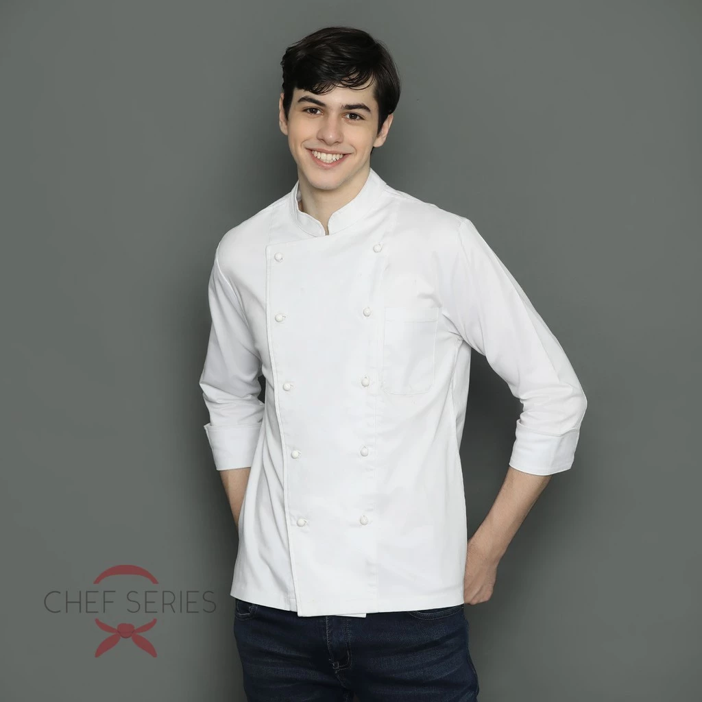 Chef Series Classic Series Tangan Panjang Baju Koki - Putih