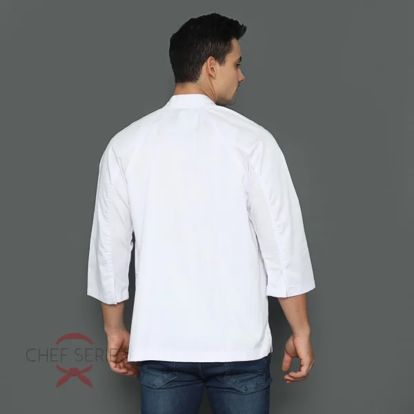 Chef Series Diamond Series Tangan Panjang Baju Koki - Putih - Image 4