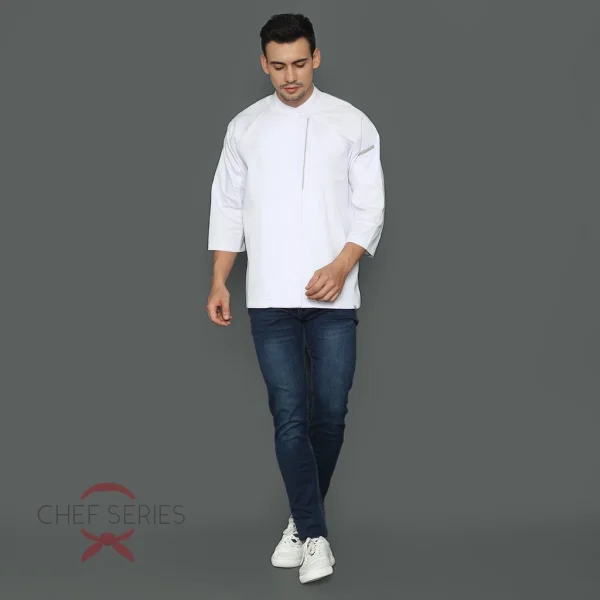 Chef Series Diamond Series Tangan Panjang Baju Koki - Putih - Image 5