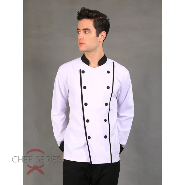 Chef Series Executive Tangan Panjang Baju Koki - Putih - Image 2