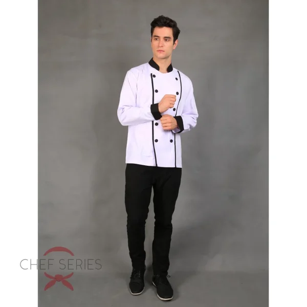 Chef Series Executive Tangan Panjang Baju Koki - Putih - Image 3