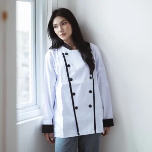 Chef Series Executive Tangan Panjang Baju Koki - Putih