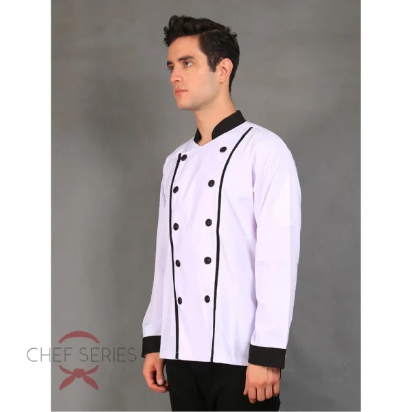 Chef Series Executive Tangan Panjang Baju Koki - Putih - Image 4