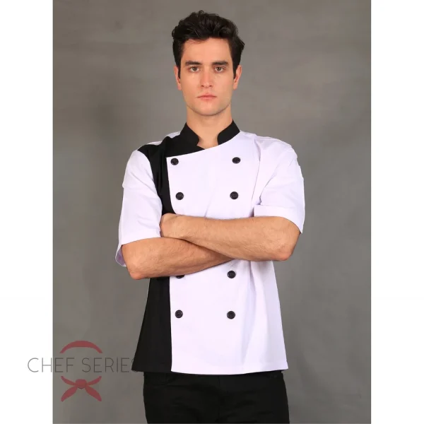 Chef Series Gold Series Tangan Pendek Baju Koki - Putih - Image 2