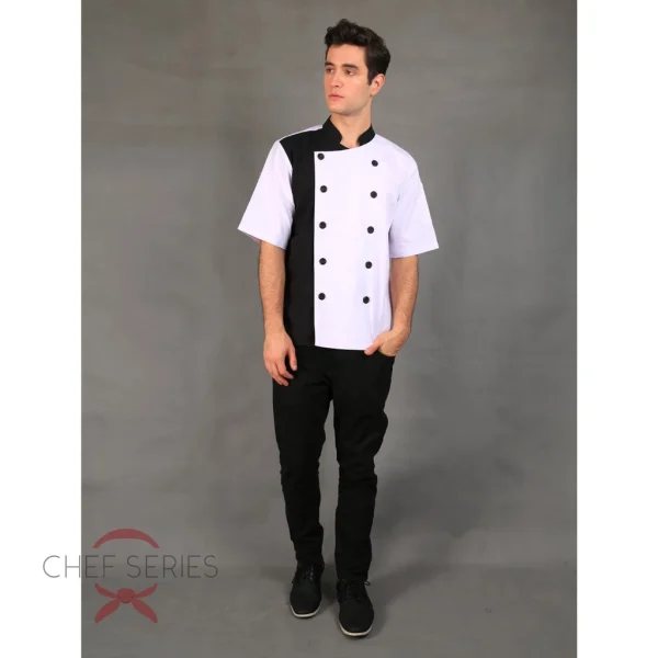 Chef Series Gold Series Tangan Pendek Baju Koki - Putih - Image 3