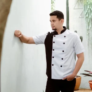 Chef Series Gold Series Tangan Pendek Baju Koki - Putih