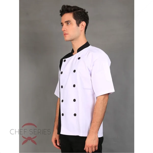 Chef Series Gold Series Tangan Pendek Baju Koki - Putih - Image 4