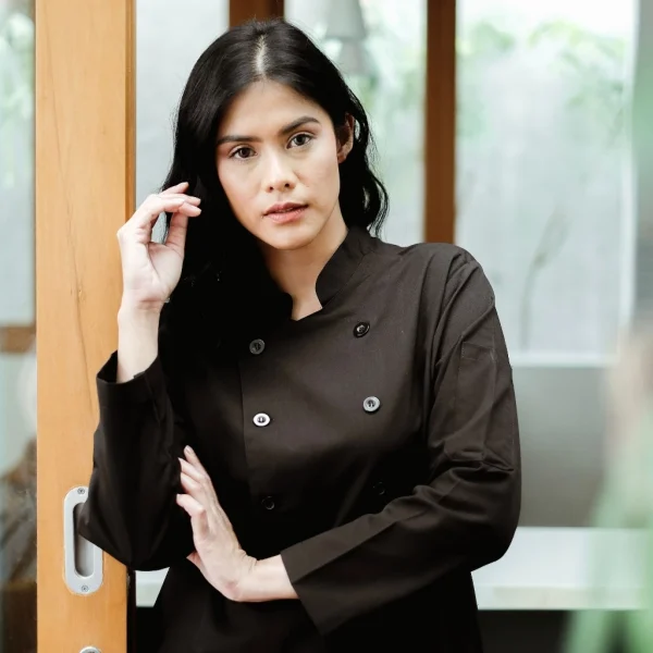 Chef Series SIMPLE Series Tangan Panjang Baju Koki - Hitam