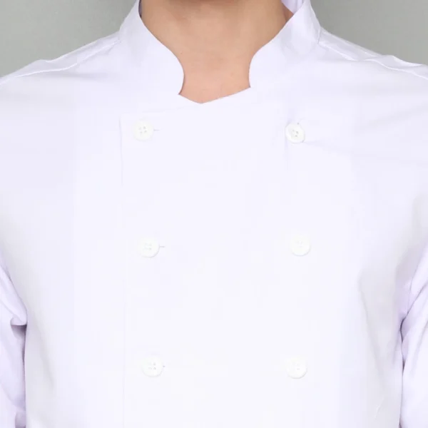 Chef Series SIMPLE Series Tangan Panjang Baju Koki - Putih - Image 6