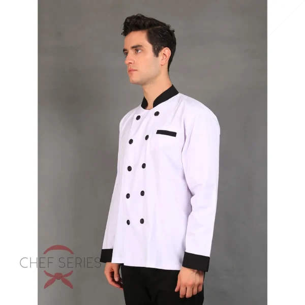 Chef Series Silver Series Tangan Panjang Baju Koki - Putih - Image 3