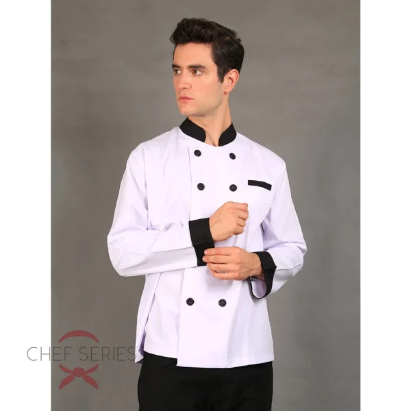Chef Series Silver Series Tangan Panjang Baju Koki - Putih
