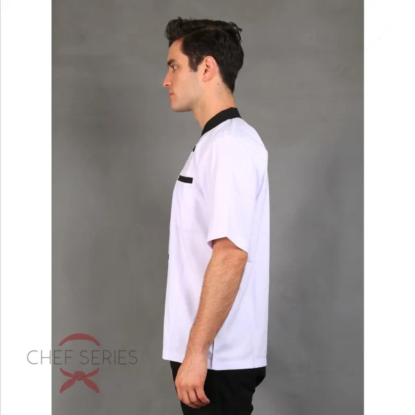 Chef Series Silver Series Tangan Pendek Baju Koki - Putih - Image 4