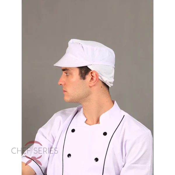 Chef Series Topi Asisten Koki (Chef Assistant Hat) w/ Hairnet - Putih - Image 3