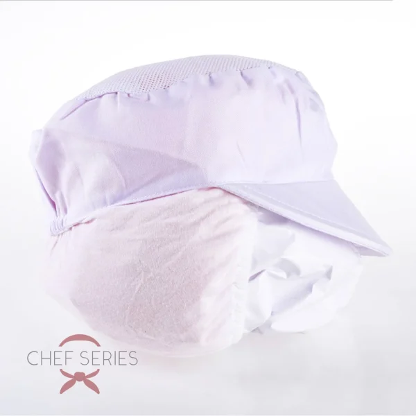 Chef Series Topi Asisten Koki (Chef Assistant Hat) w/ Hairnet - Putih - Image 5