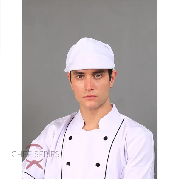 Chef Series Topi Asisten Koki (Chef Assistant Hat) w/ Hairnet - Putih - Image 2