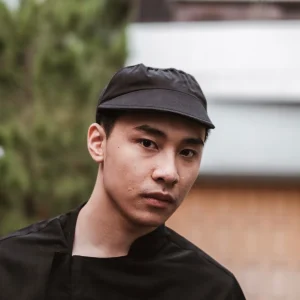 Chef Series Topi Asisten Koki (Chef Assistant Hat) w/ Hairnet - Hitam