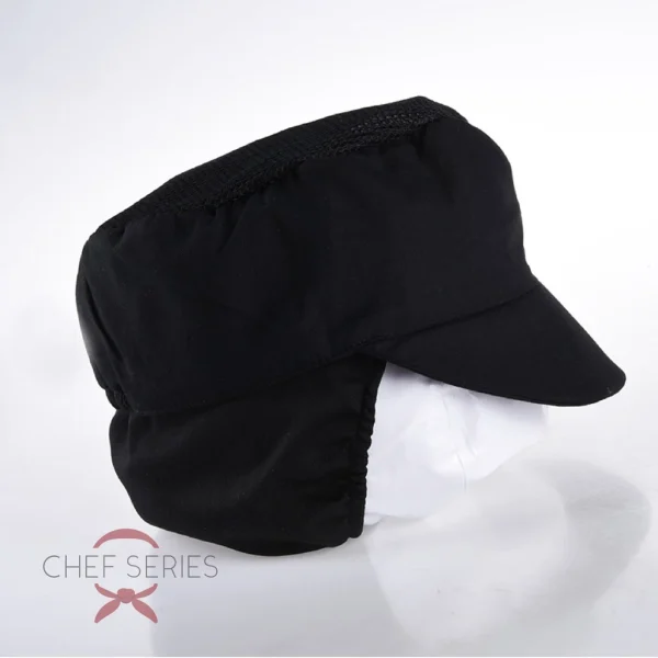 Chef Series Topi Asisten Koki (Chef Assistant Hat) w/ Hairnet - Hitam - Image 5