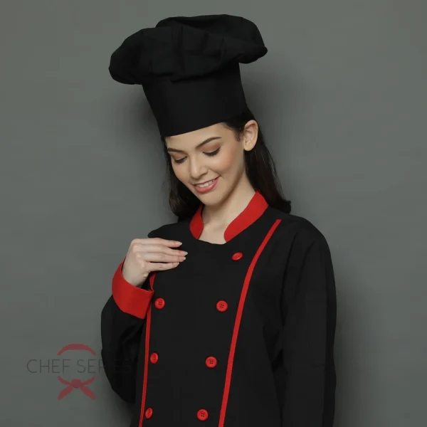 Chef Series Topi Koki Bakery (Bakery Chef Hat) - Hitam - Image 3