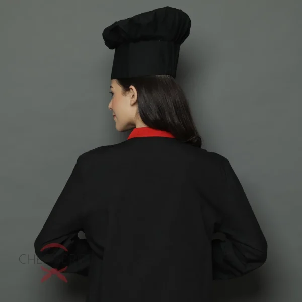 Chef Series Topi Koki Bakery (Bakery Chef Hat) - Hitam - Image 4
