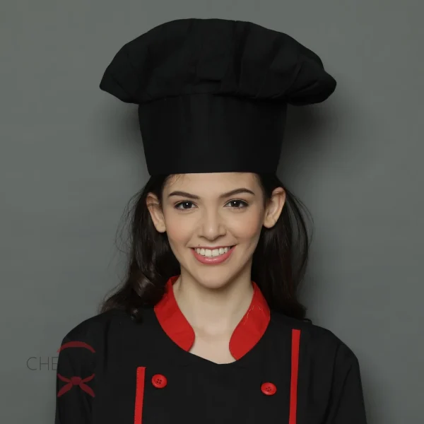 Chef Series Topi Koki Bakery (Bakery Chef Hat) - Hitam - Image 6