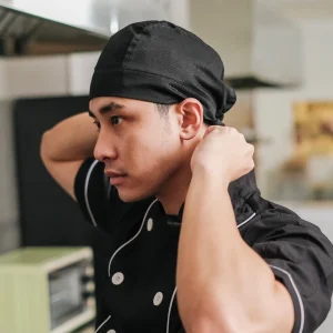 Chef Series Topi Koki Ikat Karet Jepang / Japanese Sushi Band Chef Hat