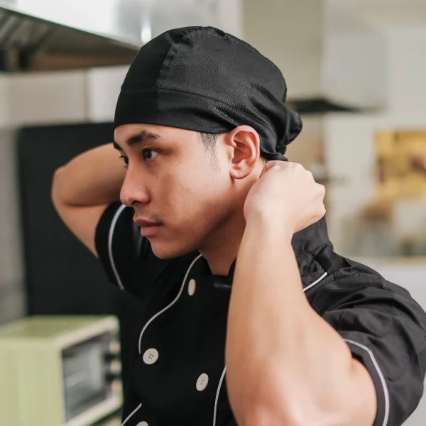 Chef Series Topi Koki Ikat Karet Jepang / Japanese Sushi Band Chef Hat
