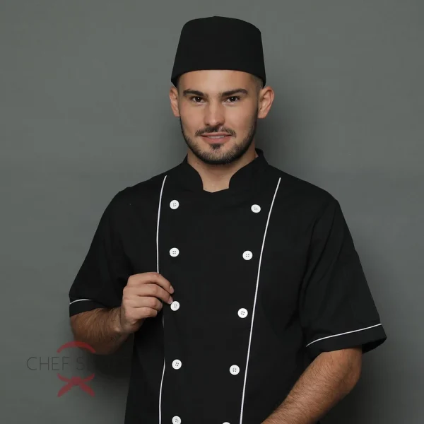 Chef Series Topi Koki Peci / Chef Cap Hat - Hitam - Image 2