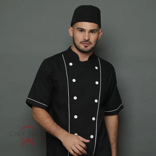 Chef Series Topi Koki Peci / Chef Cap Hat - Hitam - Image 3