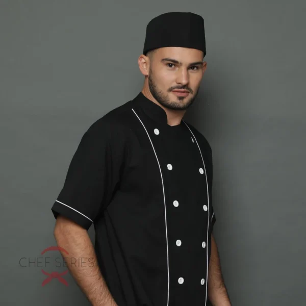 Chef Series Topi Koki Peci / Chef Cap Hat - Hitam - Image 4