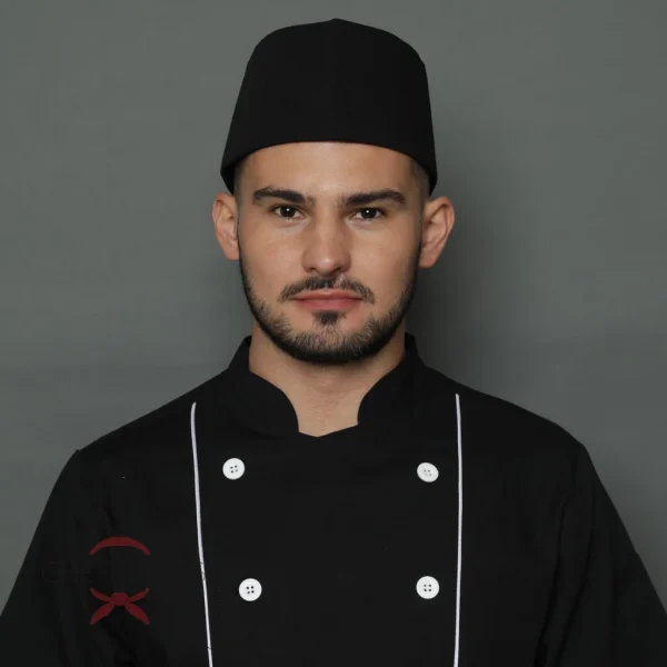 Chef Series Topi Koki Peci / Chef Cap Hat - Hitam - Image 6