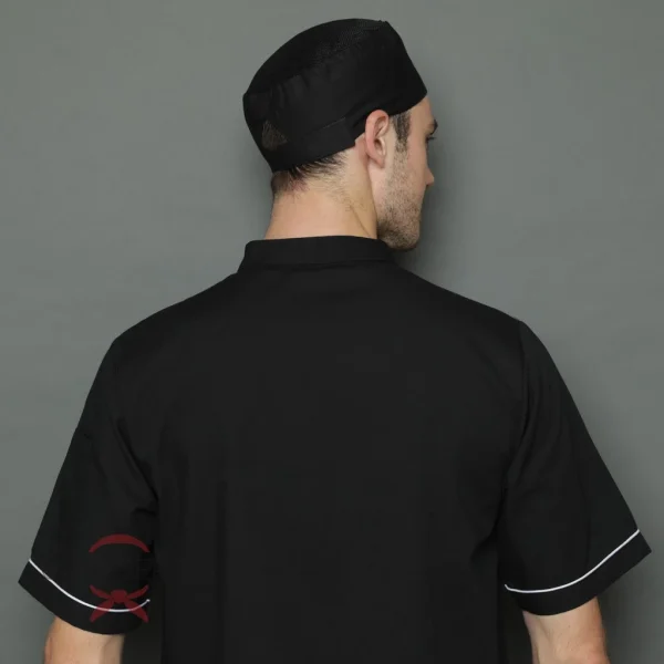 Chef Series Topi Koki Peci Jala / Chef Cap Hat with Mesh - Hitam - Image 3