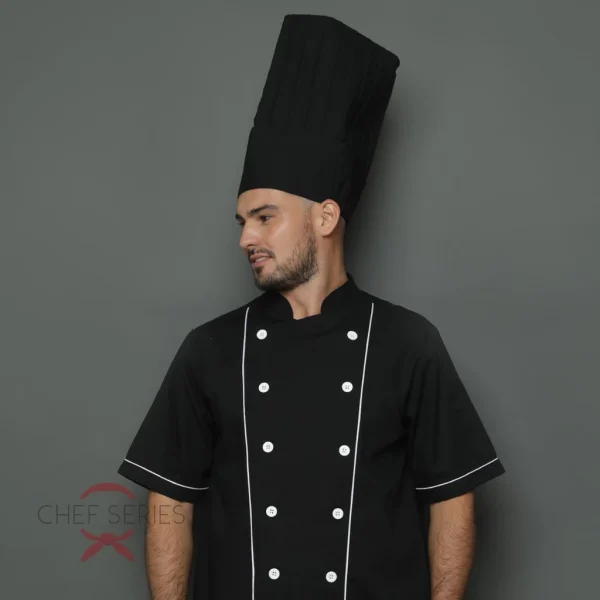 Chef Series Topi Koki Tinggi (High Chef Hat) - Hitam - Image 5