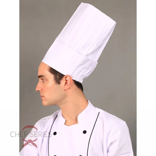 Chef Series Topi Koki Tinggi (High Chef Hat) - Putih - Image 3