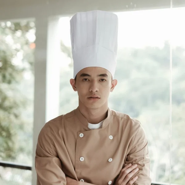 Chef Series Topi Koki Tinggi (High Chef Hat) - Putih