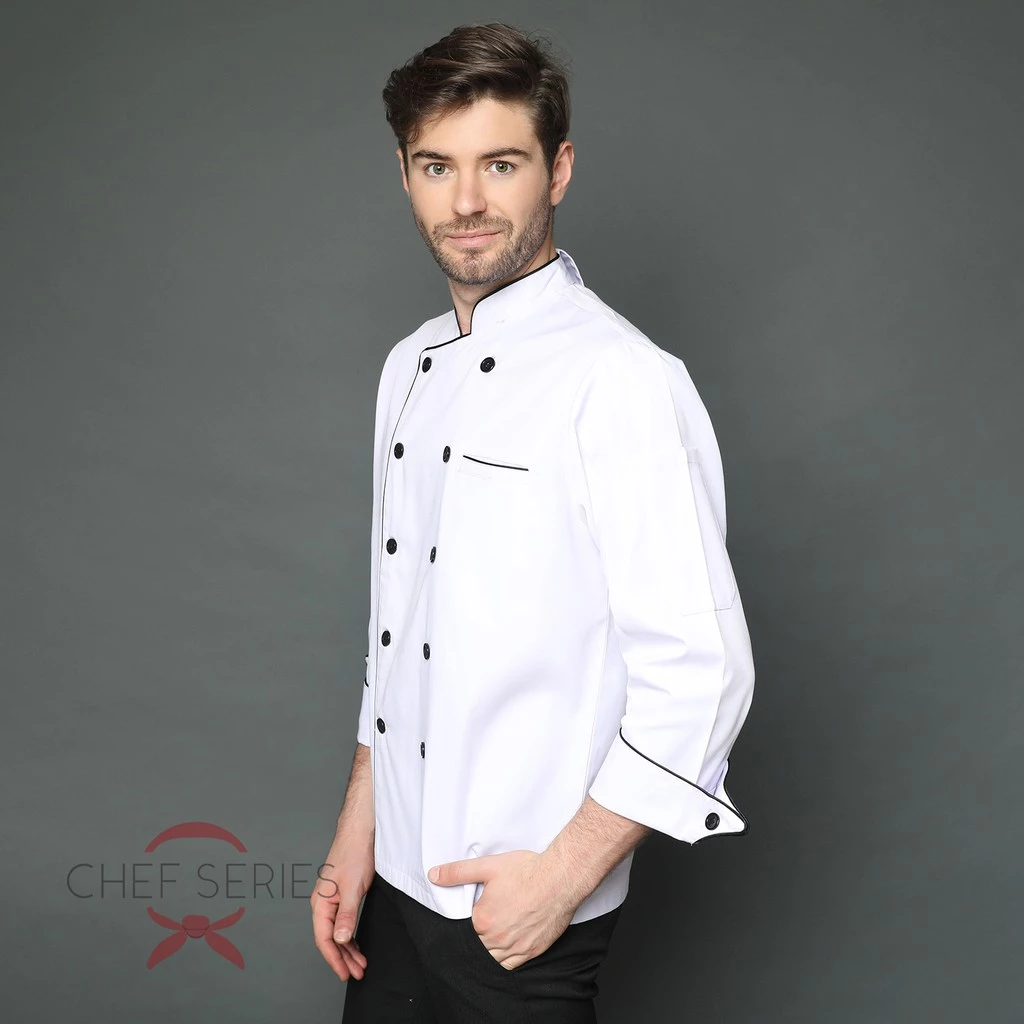 Chef Series World-Class Series Tangan Panjang Baju Koki - Putih 3