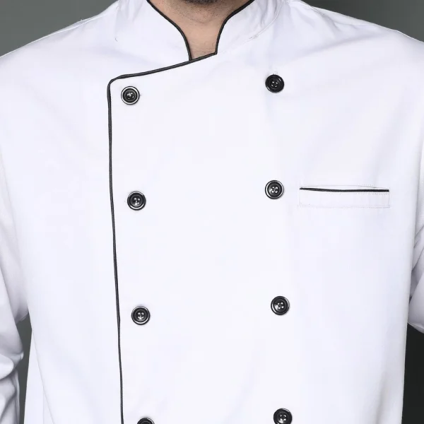 Chef Series World-Class Series Tangan Panjang Baju Koki - Putih - Image 6