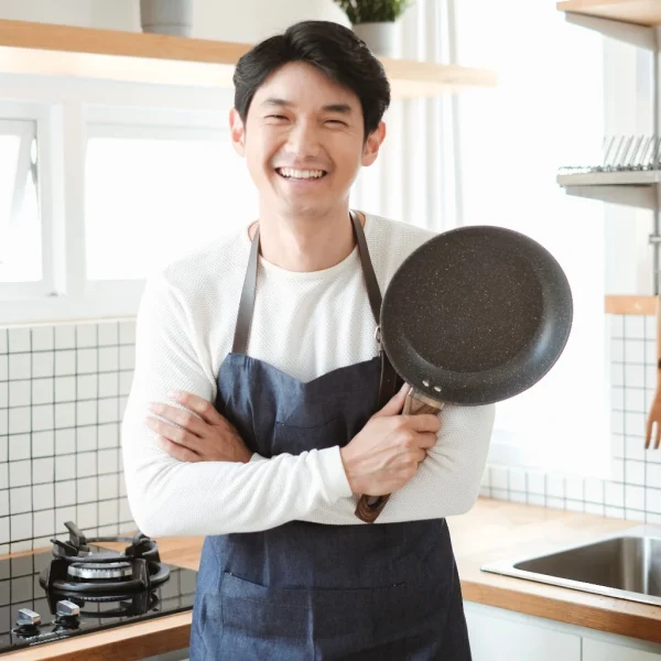 Chef Series Silver Denim Full Panjang Apron - Biru Denim