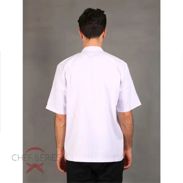 Chef Series Basic Tangan Pendek Baju Koki -  Putih - Image 5