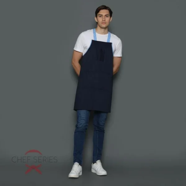 Chef Series Gneiss X Series Full Panjang Apron - Navy Blue - Image 4
