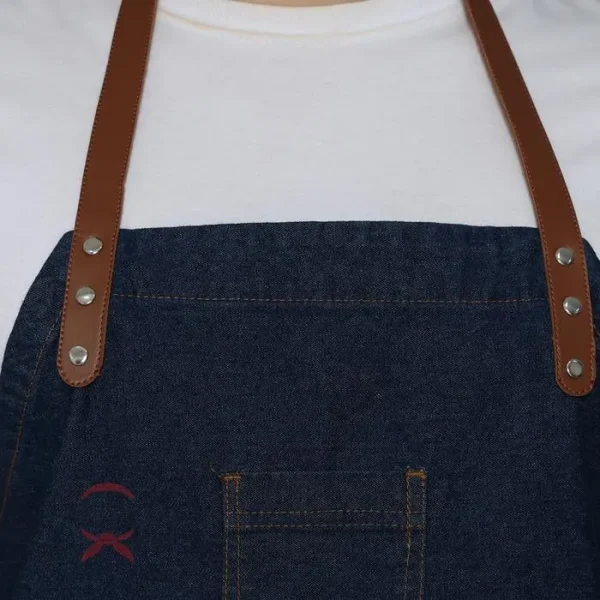 Chef Series Dark Blue Jeans Full Panjang Apron - Blue Jeans - Image 5