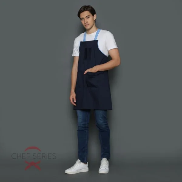 Chef Series Gneiss X Series Full Panjang Apron - Navy Blue - Image 2