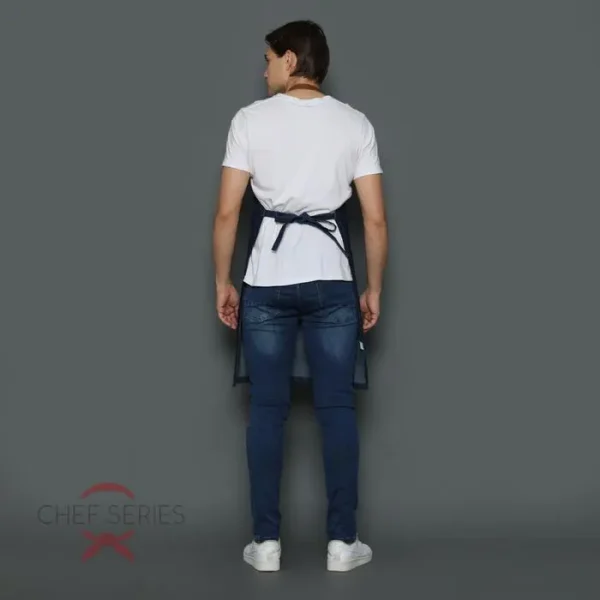 Chef Series Dark Blue Jeans Full Panjang Apron - Blue Jeans - Image 4